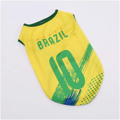 Pet Soccer Jersey for Small to Medium Dogs and Cats - Stylish Game Day Sports Apparel