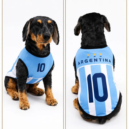 Pet Soccer Jersey for Small to Medium Dogs and Cats - Stylish Game Day Sports Apparel